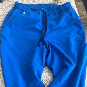 Men’s figs, royal blue scrub Jogger bottoms, size small
